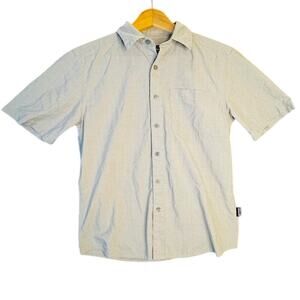 Patagonia Mens Shirt Rugby Dobby Organic Cotton Atoll Blue Lightweight Sz XXS